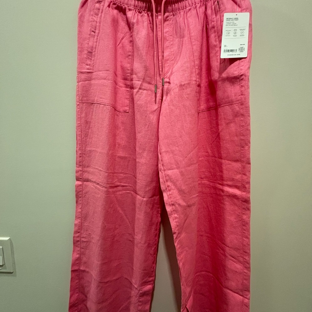 Athleta Retreat Linen Wide Leg Pant